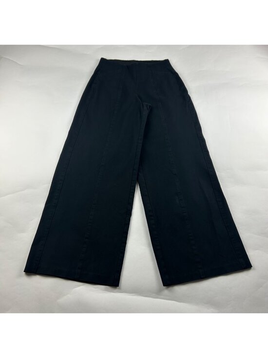 Old Navy Pants - Old Navy Black Stretch Canvas High Rise Wide Leg Pixie Pant S